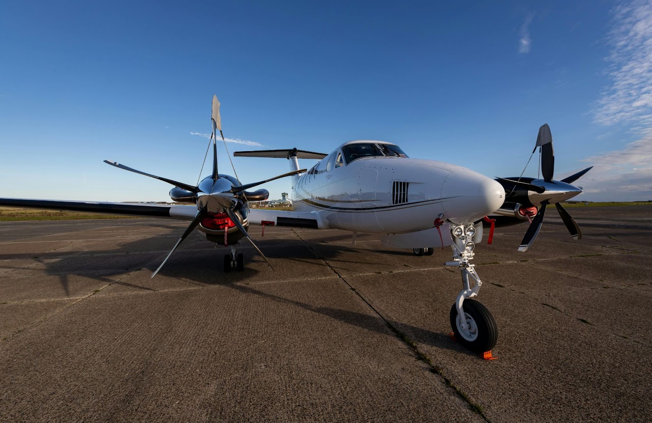 King Air 350 on the ramp